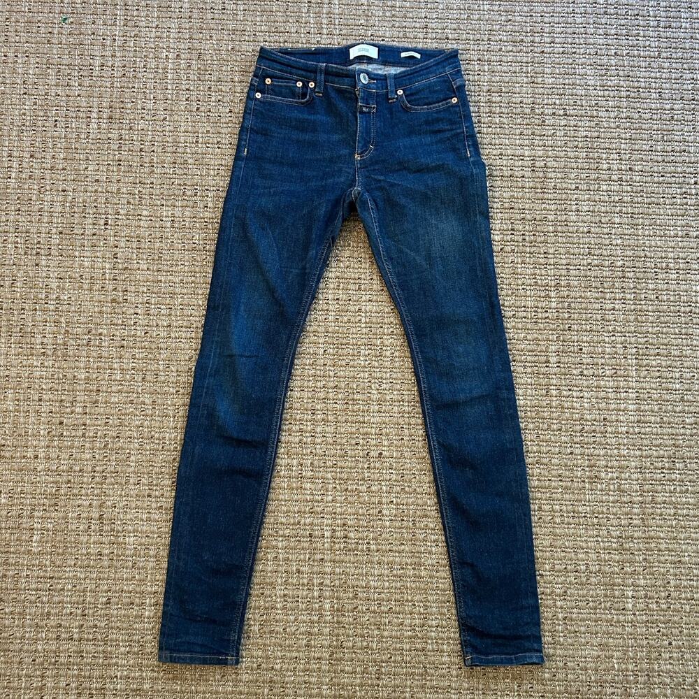 Closed Lizzy Mid-Rise Skinny Jeans Dark Wash — Made in Italy — Size 25